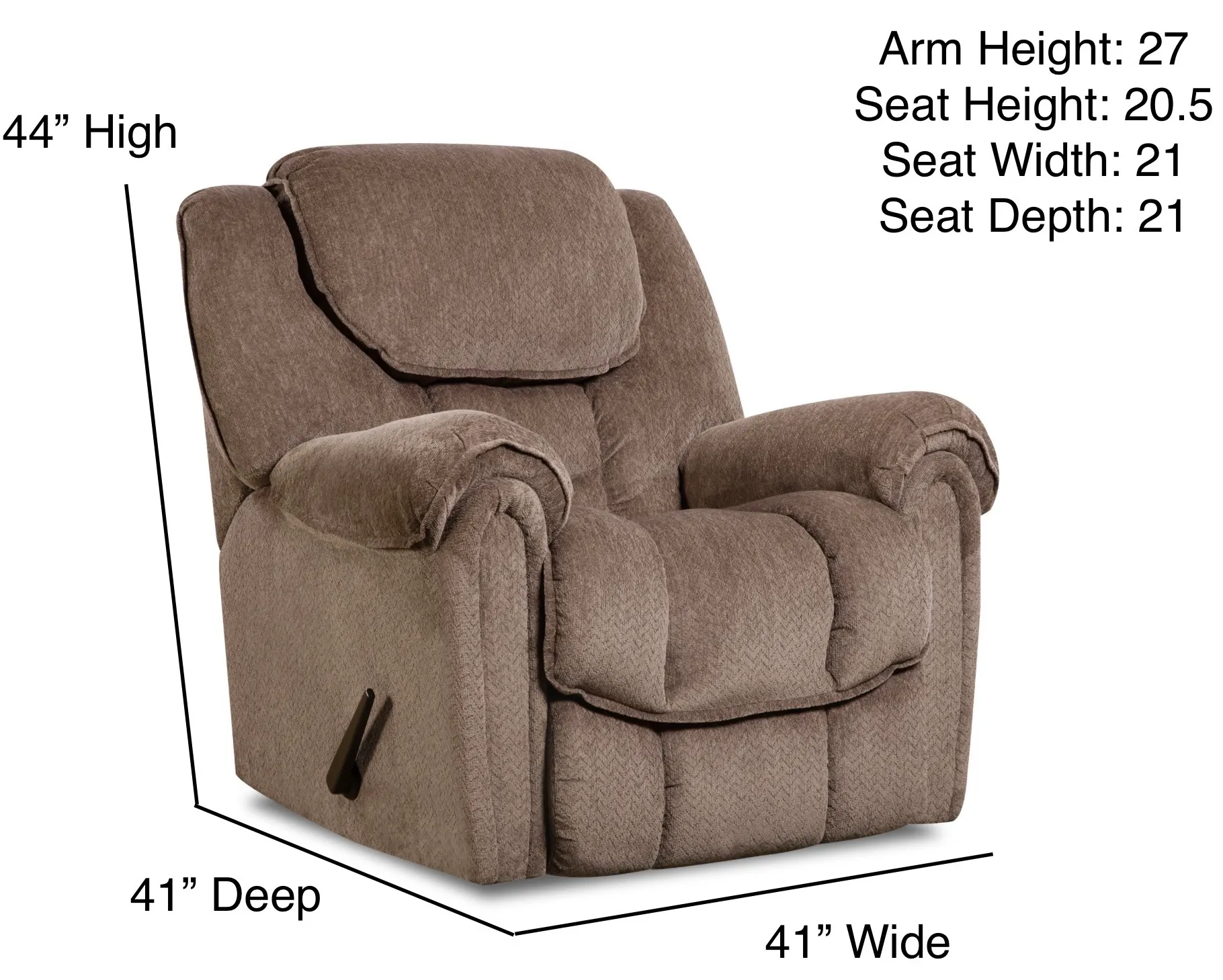 Fallon Rocker Recliner Brown (In stock) 2 Fallon Rocker Recliner Brown (In stock)