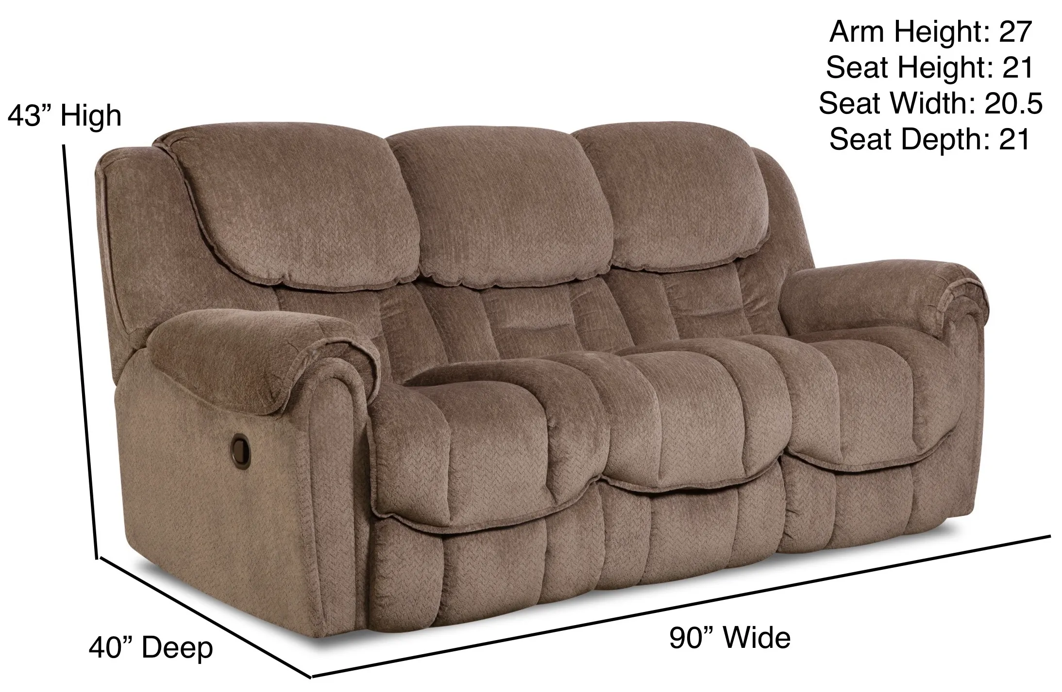 Fallon Rocker Recliner Brown (In stock) 4 Fallon Rocker Recliner Brown (In stock)