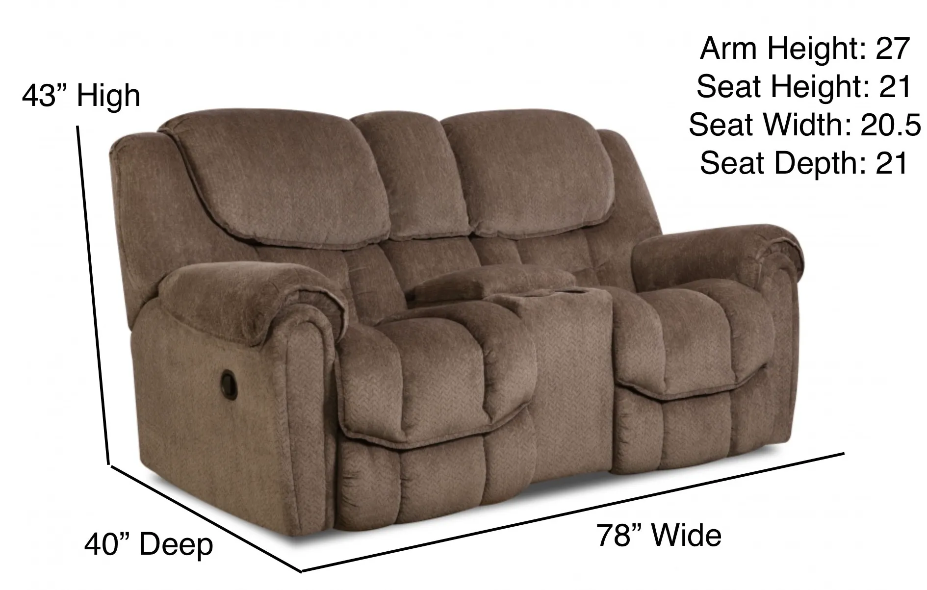 Fallon Rocker Recliner Brown (In stock) 7 Fallon Rocker Recliner Brown (In stock)