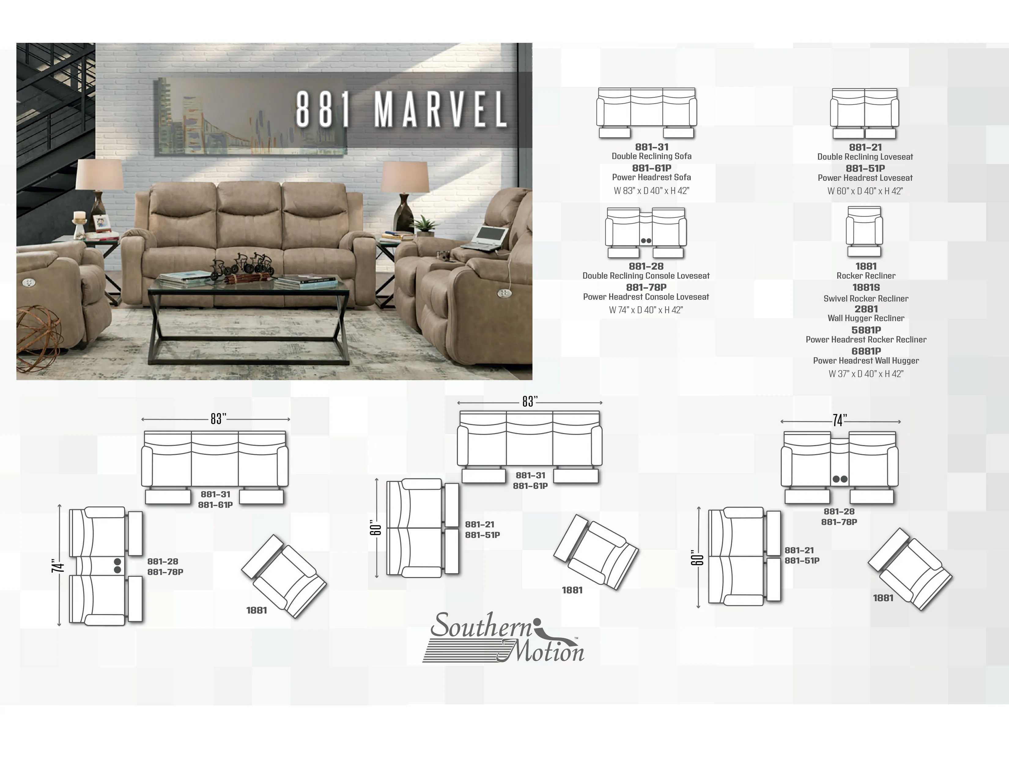 Marvel 1881 Rocker or Wall Hugger Recliner (+150 fabrics and leathers) 9 Marvel 1881 Rocker or Wall Hugger Recliner (+150 fabrics and leathers)