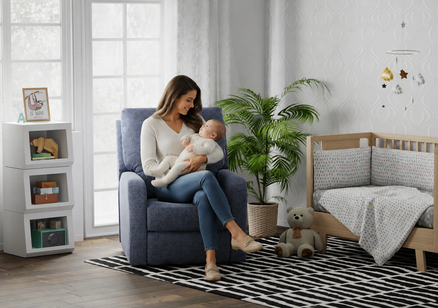 Lullaby Power Headrest Power Auto-Glide Nursery Recliner Motorized Gliding Comfort (3 colors) 13 Lullaby Power Headrest Power Auto-Glide Nursery Recliner Motorized Gliding Comfort (3 colors)