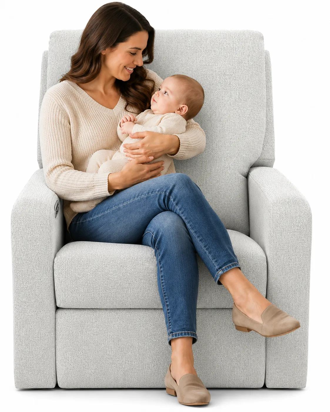 Lullaby Power Headrest Power Auto-Glide Nursery Recliner Motorized Gliding Comfort (3 colors) 20 Lullaby Power Headrest Power Auto-Glide Nursery Recliner Motorized Gliding Comfort (3 colors)