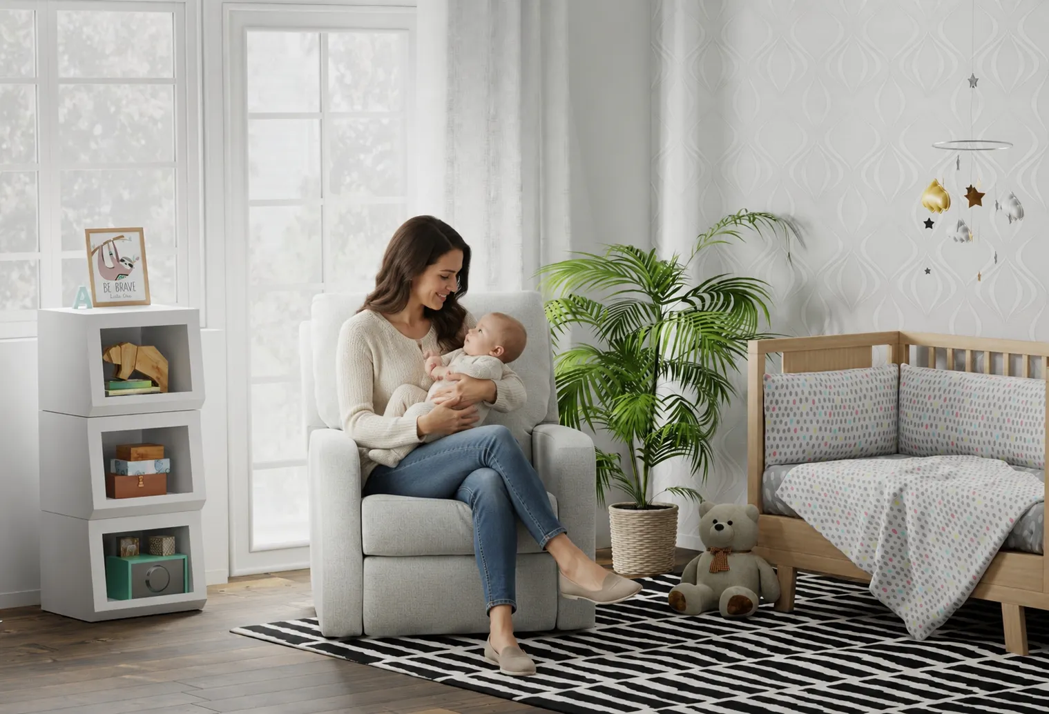 Lullaby Power Headrest Power Auto-Glide Nursery Recliner Motorized Gliding Comfort (3 colors) 28 Lullaby Power Headrest Power Auto-Glide Nursery Recliner Motorized Gliding Comfort (3 colors)