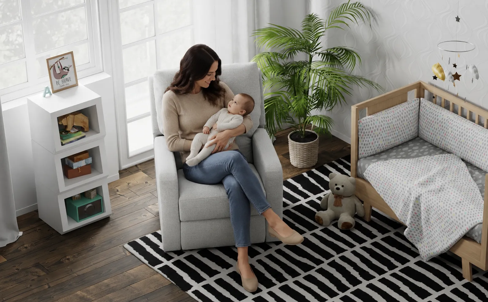 Lullaby Power Headrest Power Auto-Glide Nursery Recliner Motorized Gliding Comfort (3 colors) 36 Lullaby Power Headrest Power Auto-Glide Nursery Recliner Motorized Gliding Comfort (3 colors)