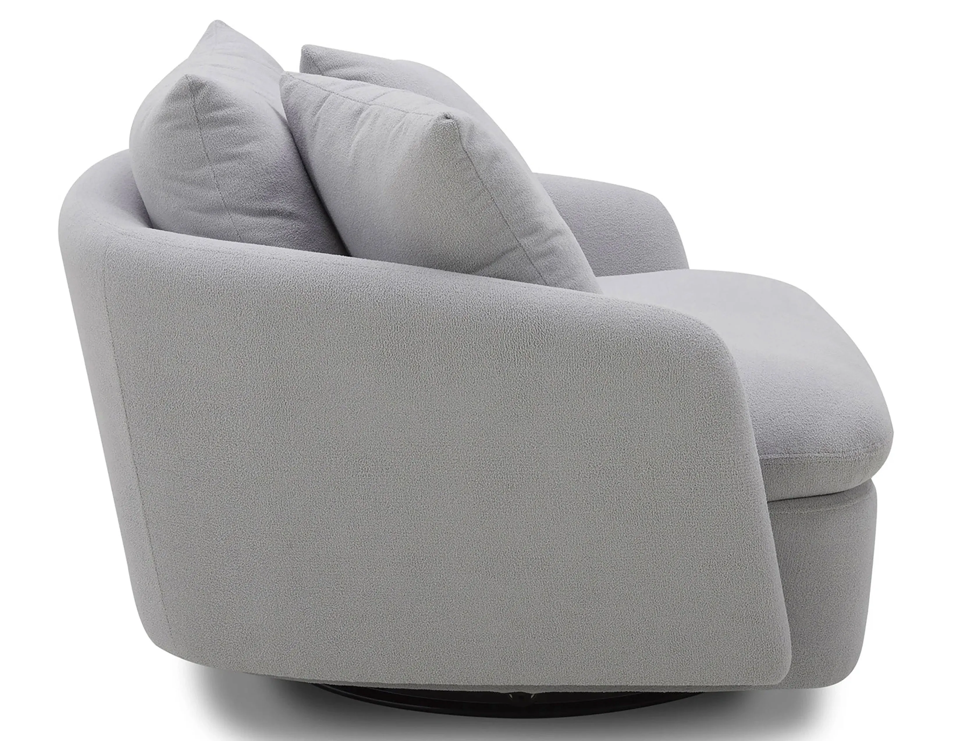 Boomer Large Swivel Chair w/ 2 Toss Pillows (Dove Grey) In stock - Fast shipping 3 Boomer Large Swivel Chair w/ 2 Toss Pillows (Dove Grey) In stock - Fast shipping