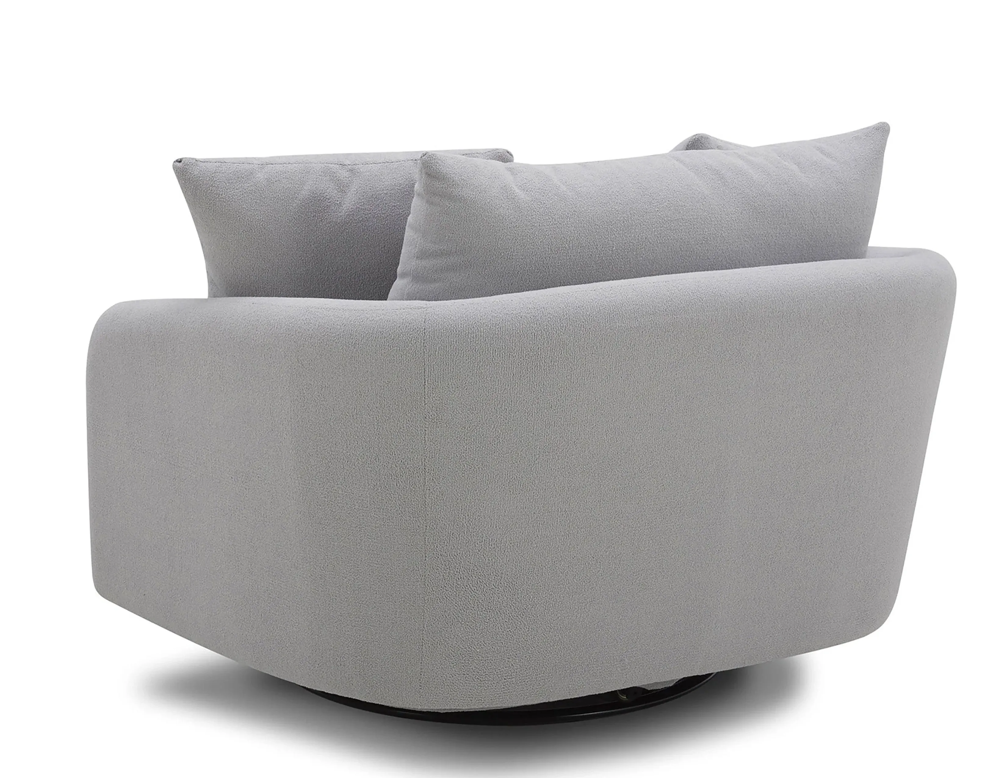 Boomer Large Swivel Chair w/ 2 Toss Pillows (Dove Grey) In stock - Fast shipping 5 Boomer Large Swivel Chair w/ 2 Toss Pillows (Dove Grey) In stock - Fast shipping