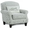 Ticking Stripe Ebony Accent Chair - 532-KP 9 Ticking Stripe Ebony Accent Chair - 532-KP