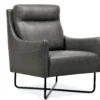 Efron Leather Club Chair with Metal Base (in stock) 25 Efron Leather Club Chair with Metal Base (in stock)