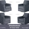 Sugarshack Navy Swivel and Swivel Glider Chairs (four styles available) - Performance fabric 15 Sugarshack Navy Swivel and Swivel Glider Chairs (four styles available) - Performance fabric