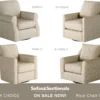 Sugarshack Oatmeal Swivel and Swivel Glider Chairs (four styles available) - Performance fabric 7 Sugarshack Oatmeal Swivel and Swivel Glider Chairs (four styles available) - Performance fabric
