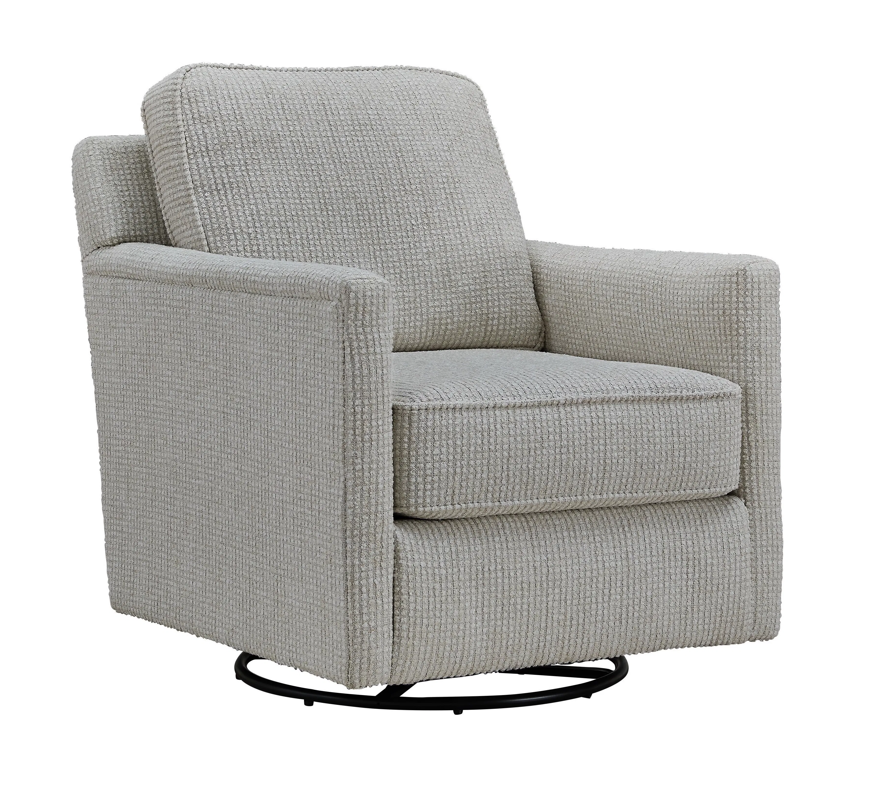 Poof Cotton Swivel Glider 21-02G (performance fabric) 1 Poof Cotton Swivel Glider 21-02G (performance fabric)