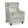 Amanda Ivory Accent Chair with Kidney Pillow