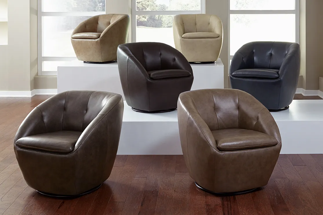 Wade 1855-00 Leather Swivel Chair (6 colors) In stock 12 Wade 1855-00 Leather Swivel Chair (6 colors) In stock