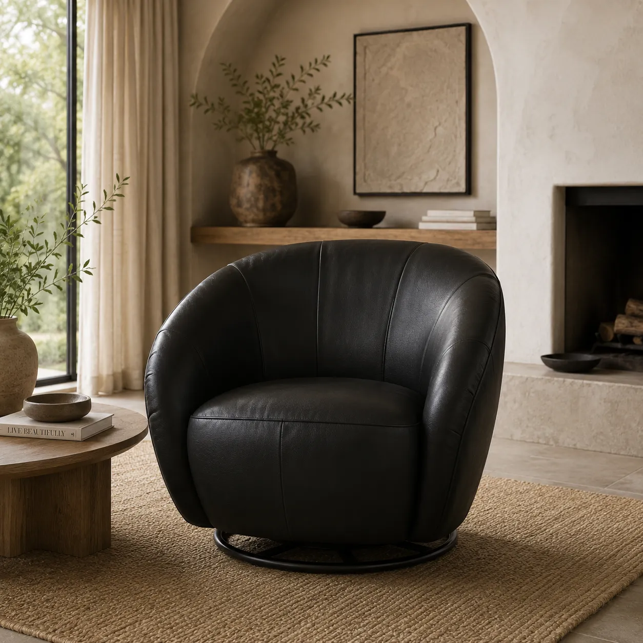 Wade 1855-00 Leather Swivel Chair (6 colors) In stock 3 Wade 1855-00 Leather Swivel Chair (6 colors) In stock