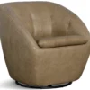 Wade 1855-80 Leather Swivel Chair (6 colors) In stock