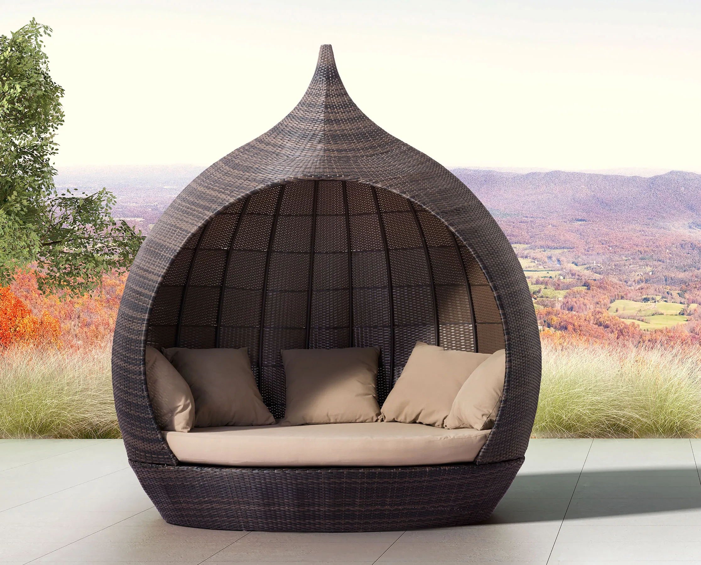 Martinique Beach Daybed Brn & Beige 1 Martinique Beach Daybed Brn & Beige