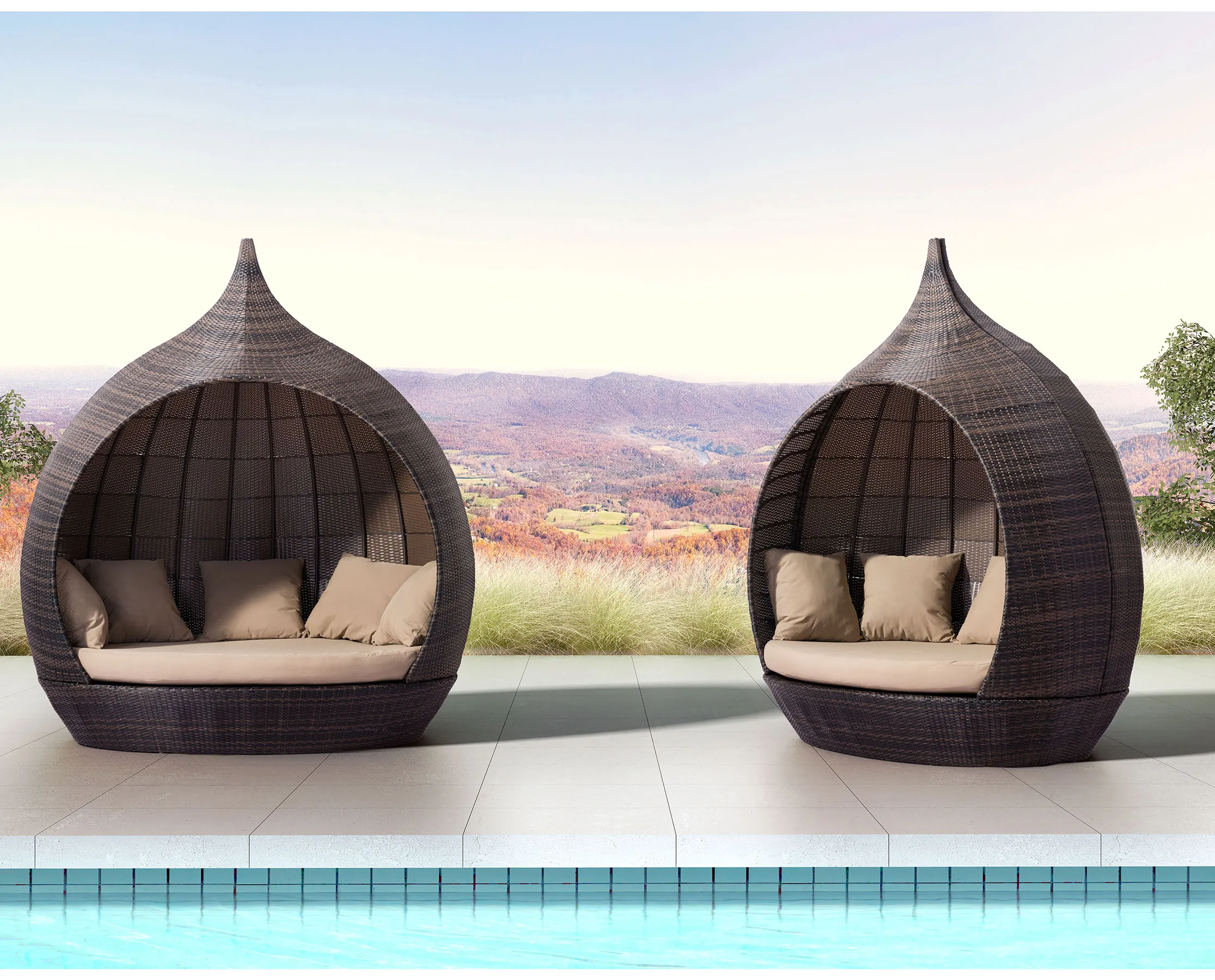 Martinique Beach Daybed Brn & Beige 4 Martinique Beach Daybed Brn & Beige