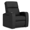 Flicks Black Leather Home Theater Power Recliner w/Power Headrest (In Stock)