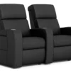 Flicks Row of 2 Power Headrest Black Leather Home Theater Seating (In Stock) 19 Flicks Row of 2 Power Headrest Black Leather Home Theater Seating (In Stock)