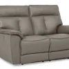 Oakley 63" Leather Power Reclining Loveseat w/Power Headrest & Lumbar (In Stock)