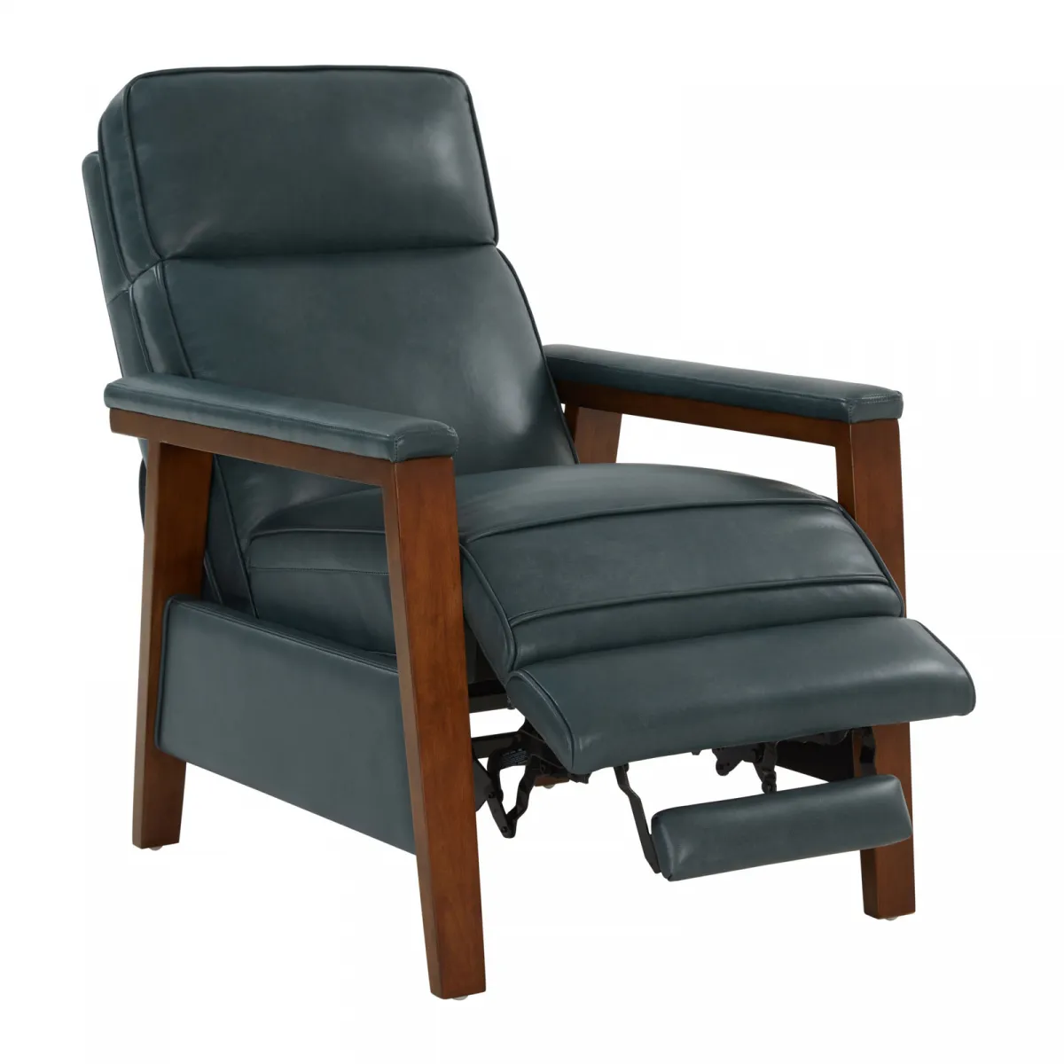 Ashland Push Thru The Arms Leather Recliner (Bluegray) In stock 2 Ashland Push Thru The Arms Leather Recliner (Bluegray) In stock