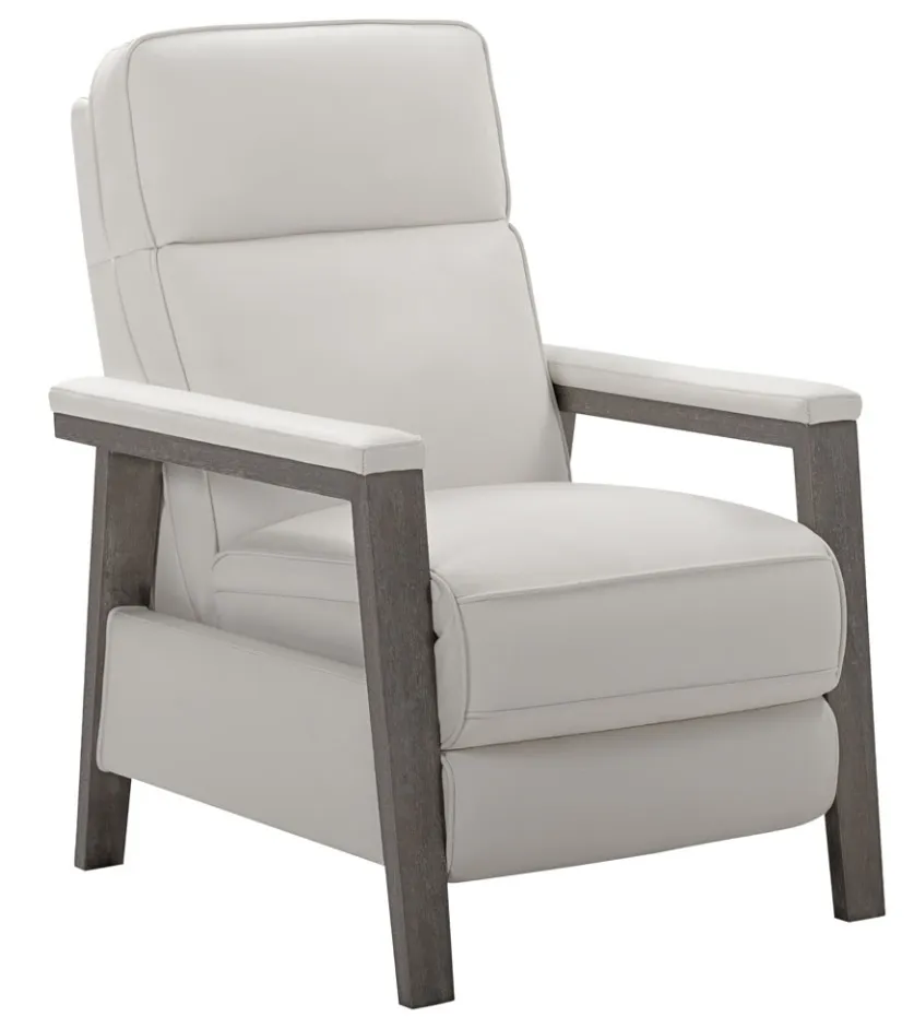 Ashland Push Thru The Arms Leather Recliner (Bluegray) In stock 3 Ashland Push Thru The Arms Leather Recliner (Bluegray) In stock