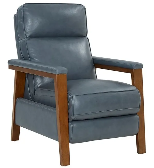 Ashland Push Thru The Arms Leather Recliner (Bluegray) In stock 4 Ashland Push Thru The Arms Leather Recliner (Bluegray) In stock