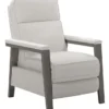 Ashland Push Thru The Arms Recliner (White) In stock