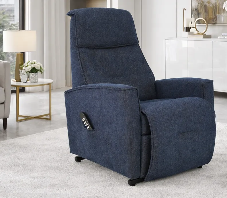 Austin Fabric Power Lift Reclining Chair Indigo (330 lbs.) In stock - fast shipping 5 Austin Fabric Power Lift Reclining Chair Indigo (330 lbs.) In stock - fast shipping