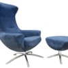 Baloo Swivel Rocking Chair and Ottoman in Dark Blue (In stock - Fast shipping) 46 Baloo Swivel Rocking Chair and Ottoman in Dark Blue (In stock - Fast shipping)