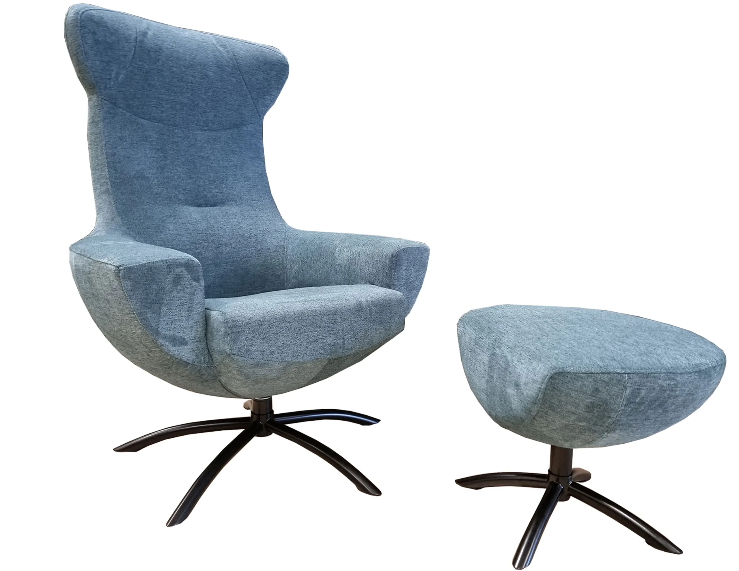 Baloo Swivel Rocking Chair and Ottoman in Sea (In stock - Fast shipping) 1 Baloo Swivel Rocking Chair and Ottoman in Sea (In stock - Fast shipping)