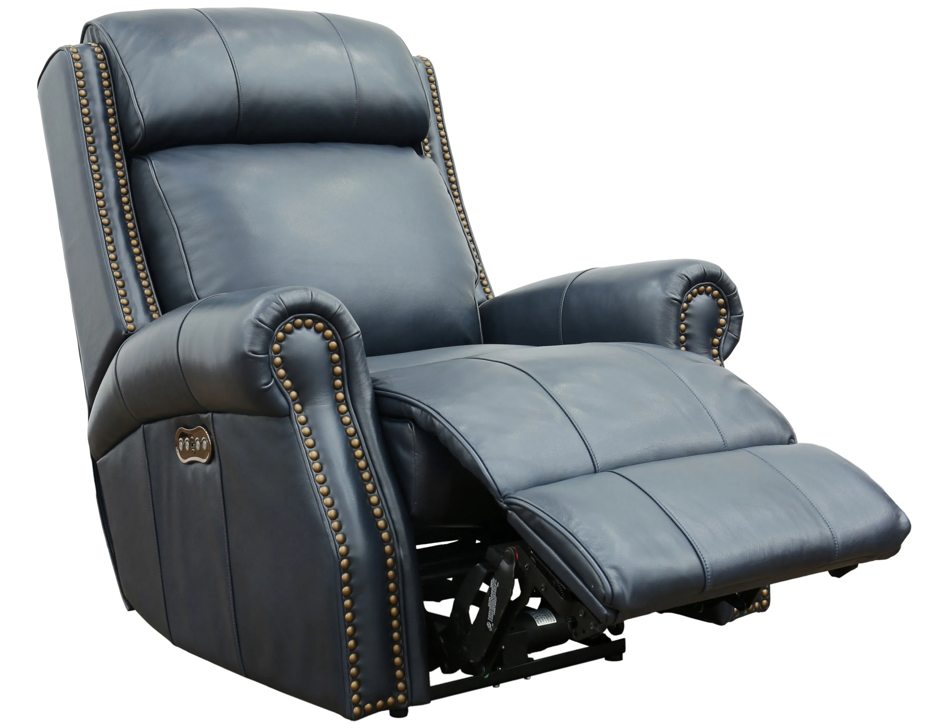 Blair Big & Tall Leather Power Headrest Power Recliner (Blue) In stock 2 Blair Big & Tall Leather Power Headrest Power Recliner (Blue) In stock