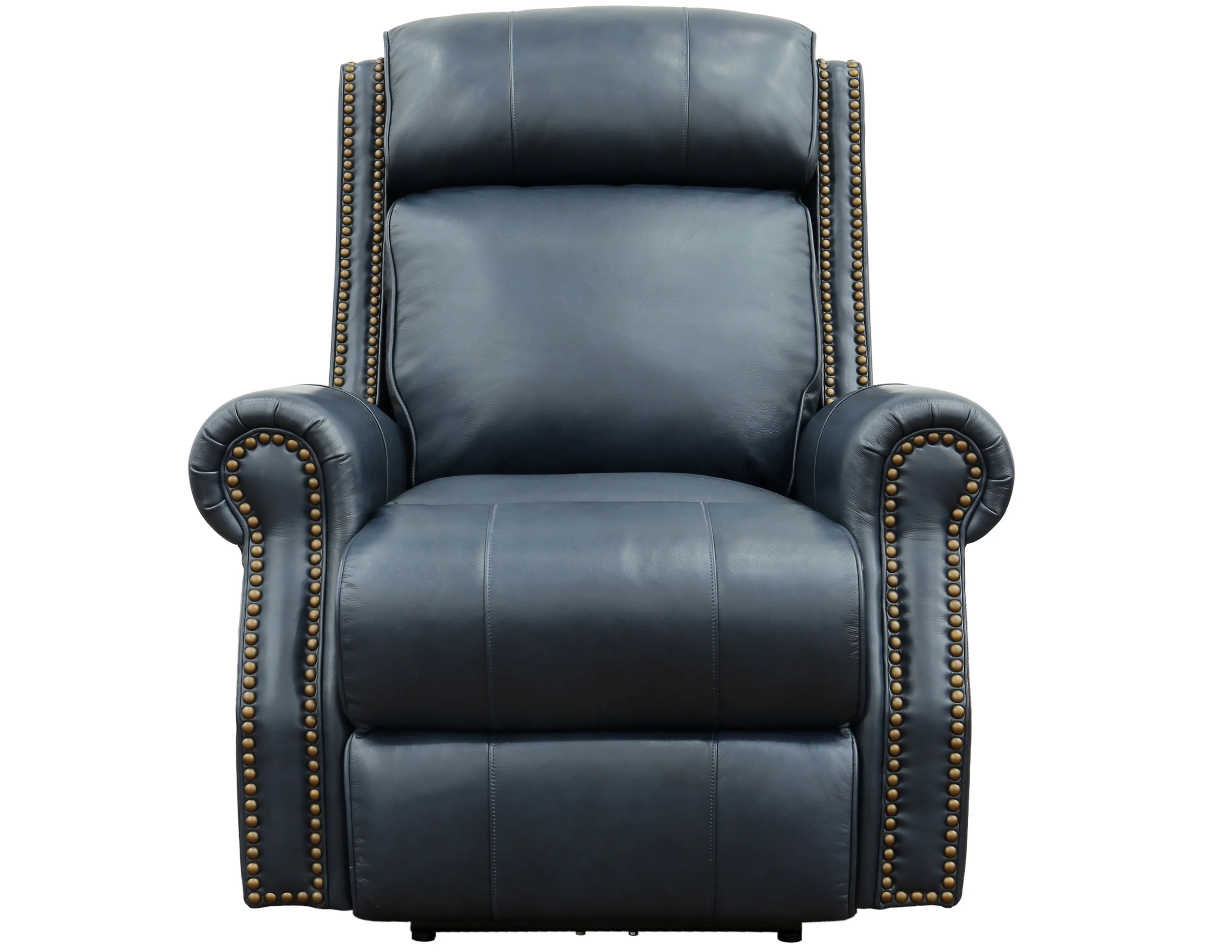 Blair Big & Tall Leather Power Headrest Power Recliner (Blue) In stock 4 Blair Big & Tall Leather Power Headrest Power Recliner (Blue) In stock
