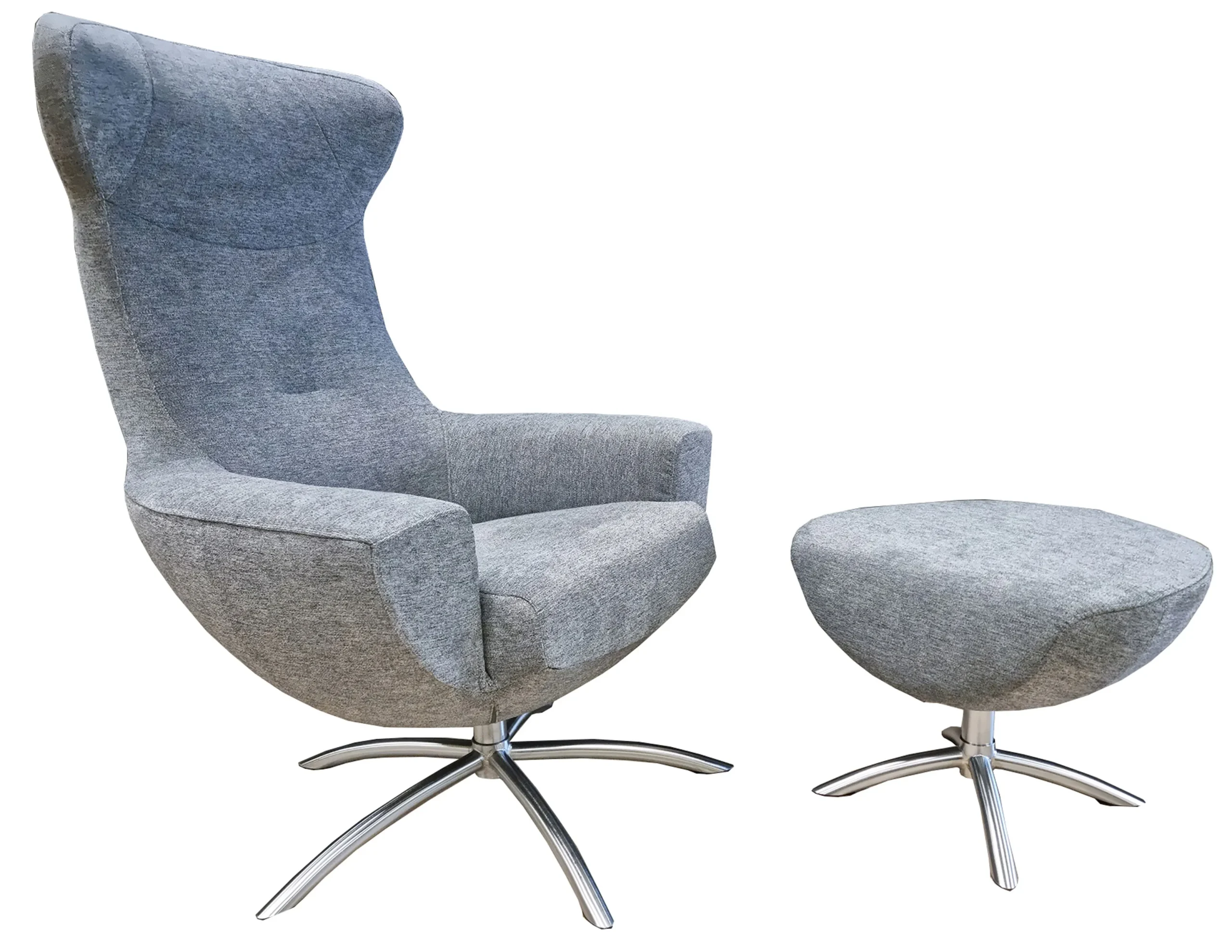 Baloo Swivel Rocking Chair and Ottoman in Stone (In stock - Fast shipping) 1 Baloo Swivel Rocking Chair and Ottoman in Stone (In stock - Fast shipping)