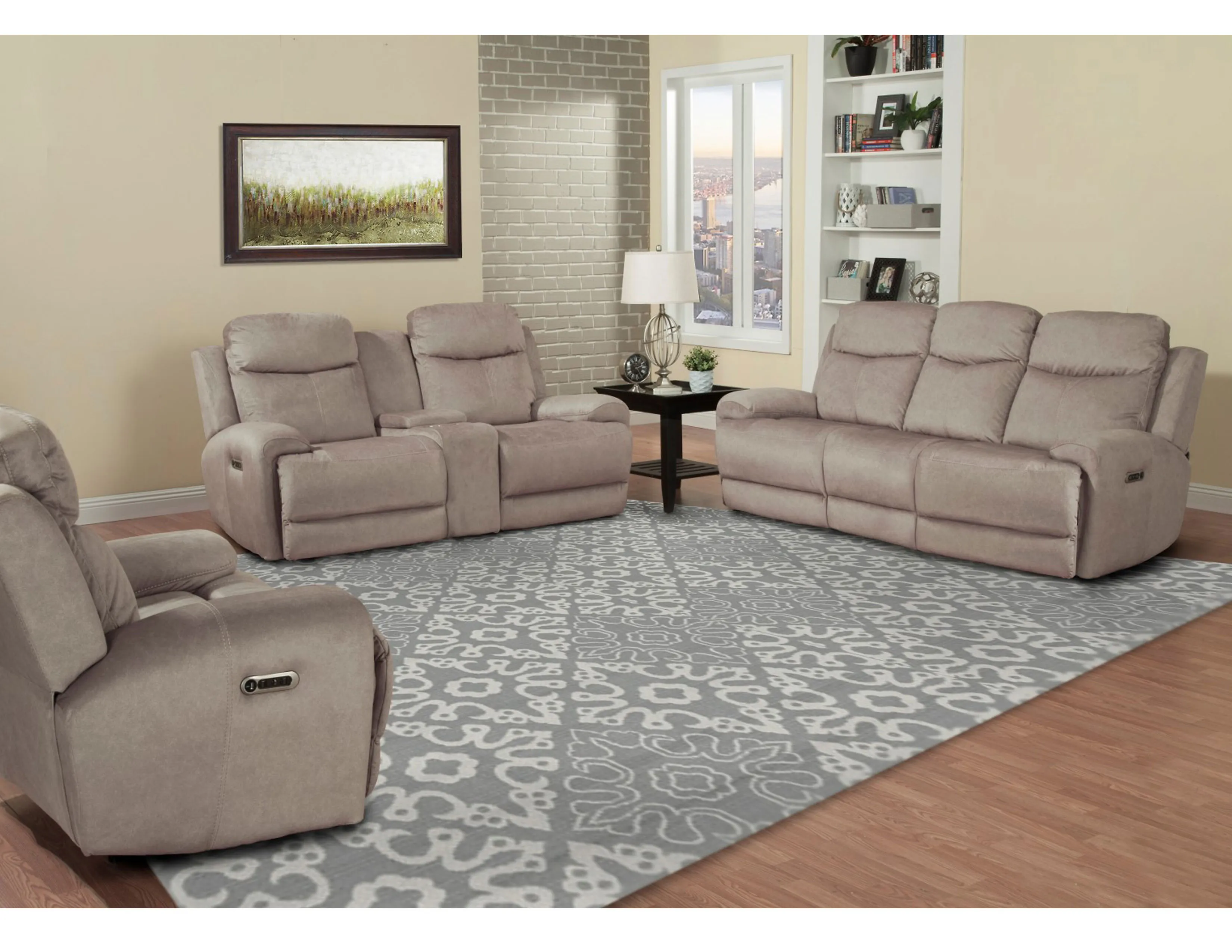 Bowie Power Headrest Power Recliner in Doe (in stock) 5 Bowie Power Headrest Power Recliner in Doe (in stock)