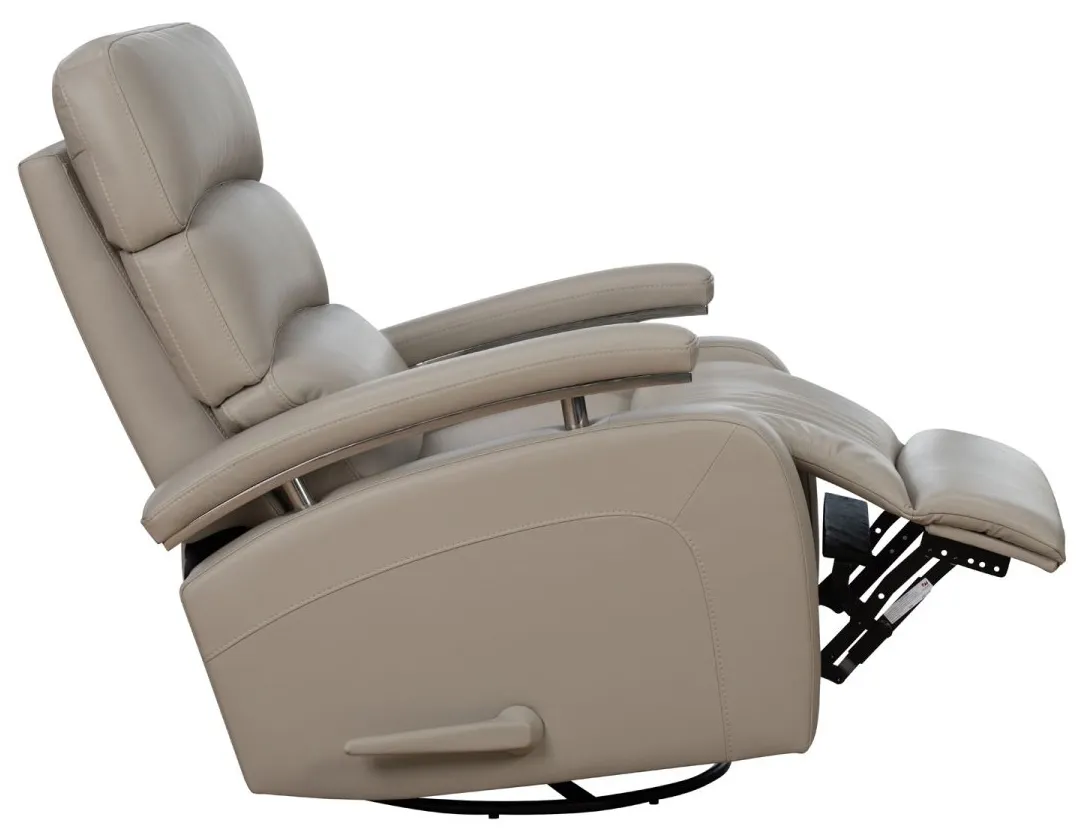 Contempo Leather Swivel Glider Recliner (Cream) In stock 3 Contempo Leather Swivel Glider Recliner (Cream) In stock