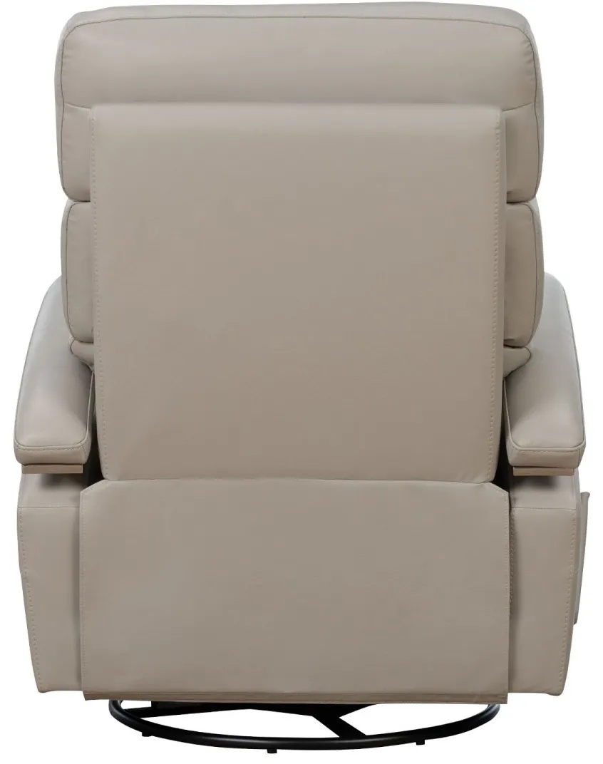 Contempo Leather Swivel Glider Recliner (Cream) In stock 4 Contempo Leather Swivel Glider Recliner (Cream) In stock