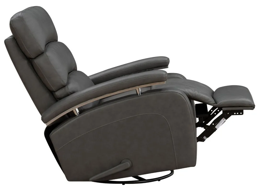 Contempo Leather Swivel Glider Recliner (Cream) In stock 9 Contempo Leather Swivel Glider Recliner (Cream) In stock