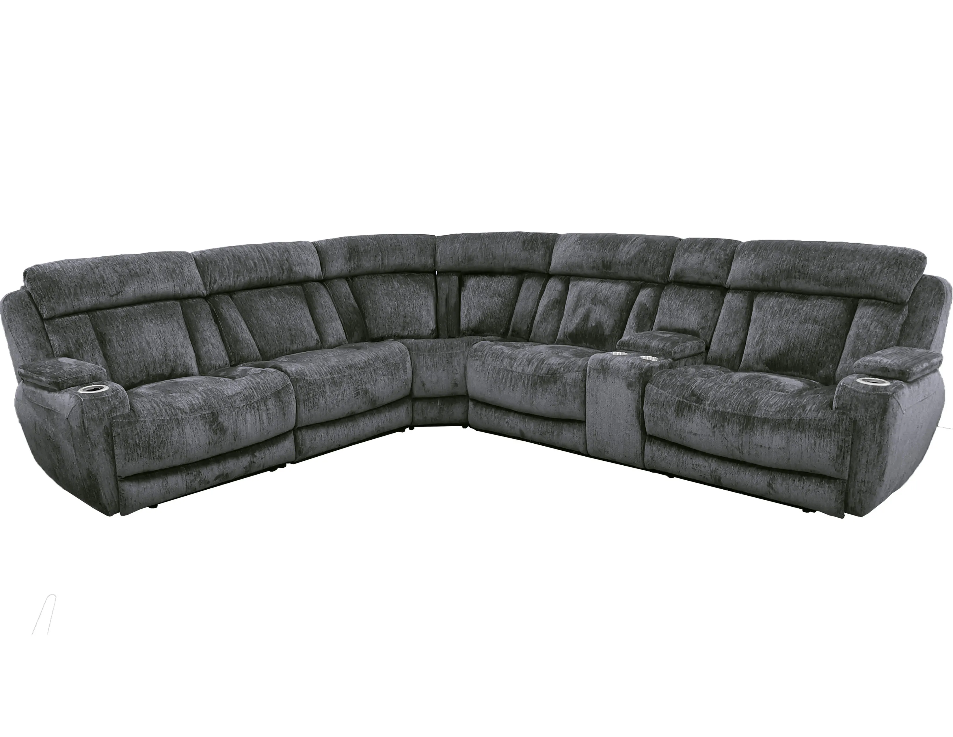 Dalton 6 Piece Power Reclining Sectional Charcoal (In Stock - Fast shipping) 1 Dalton 6 Piece Power Reclining Sectional Charcoal (In Stock - Fast shipping)