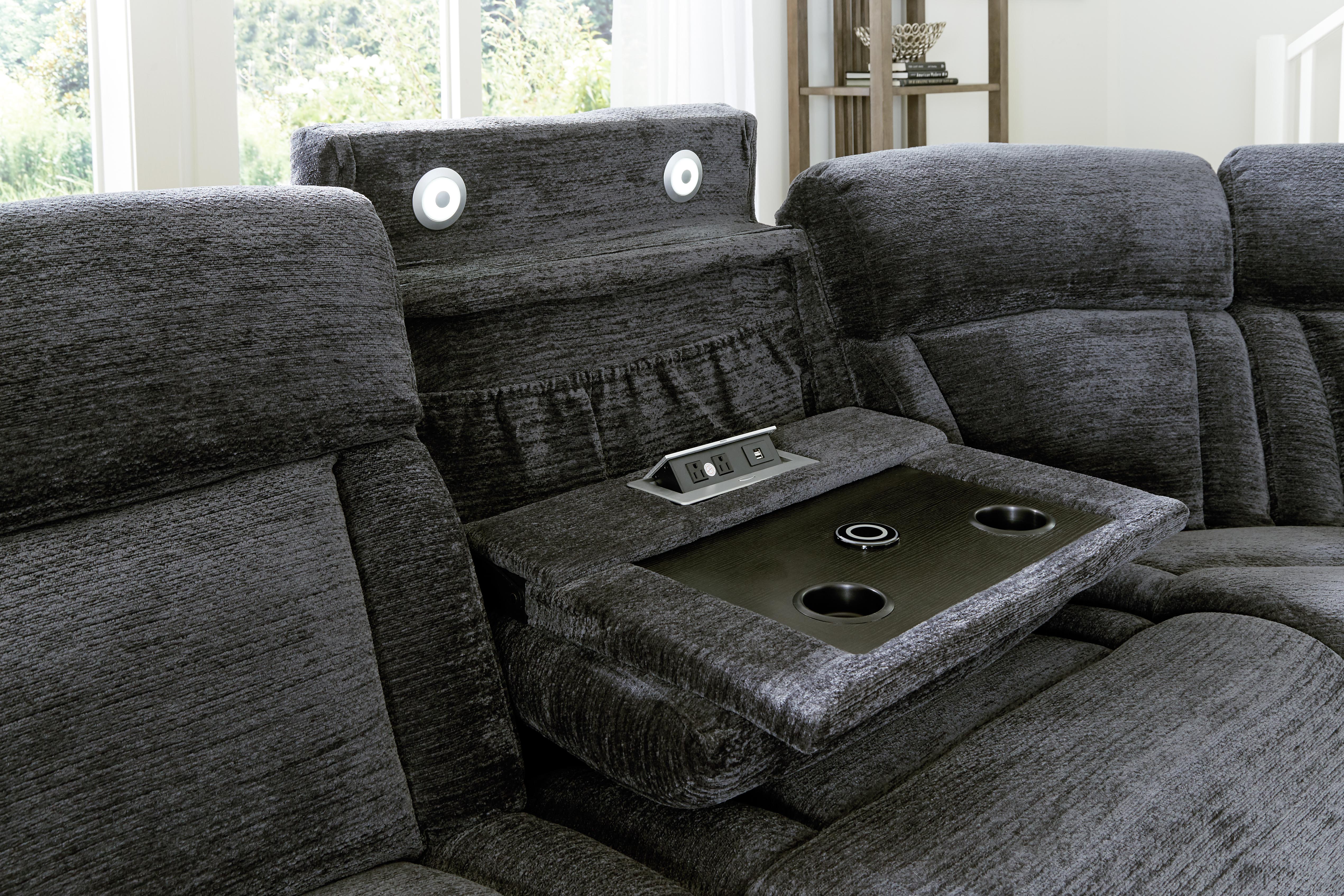 Dalton 6 Piece Power Reclining Sectional Charcoal (In Stock - Fast shipping) 3 Dalton 6 Piece Power Reclining Sectional Charcoal (In Stock - Fast shipping)