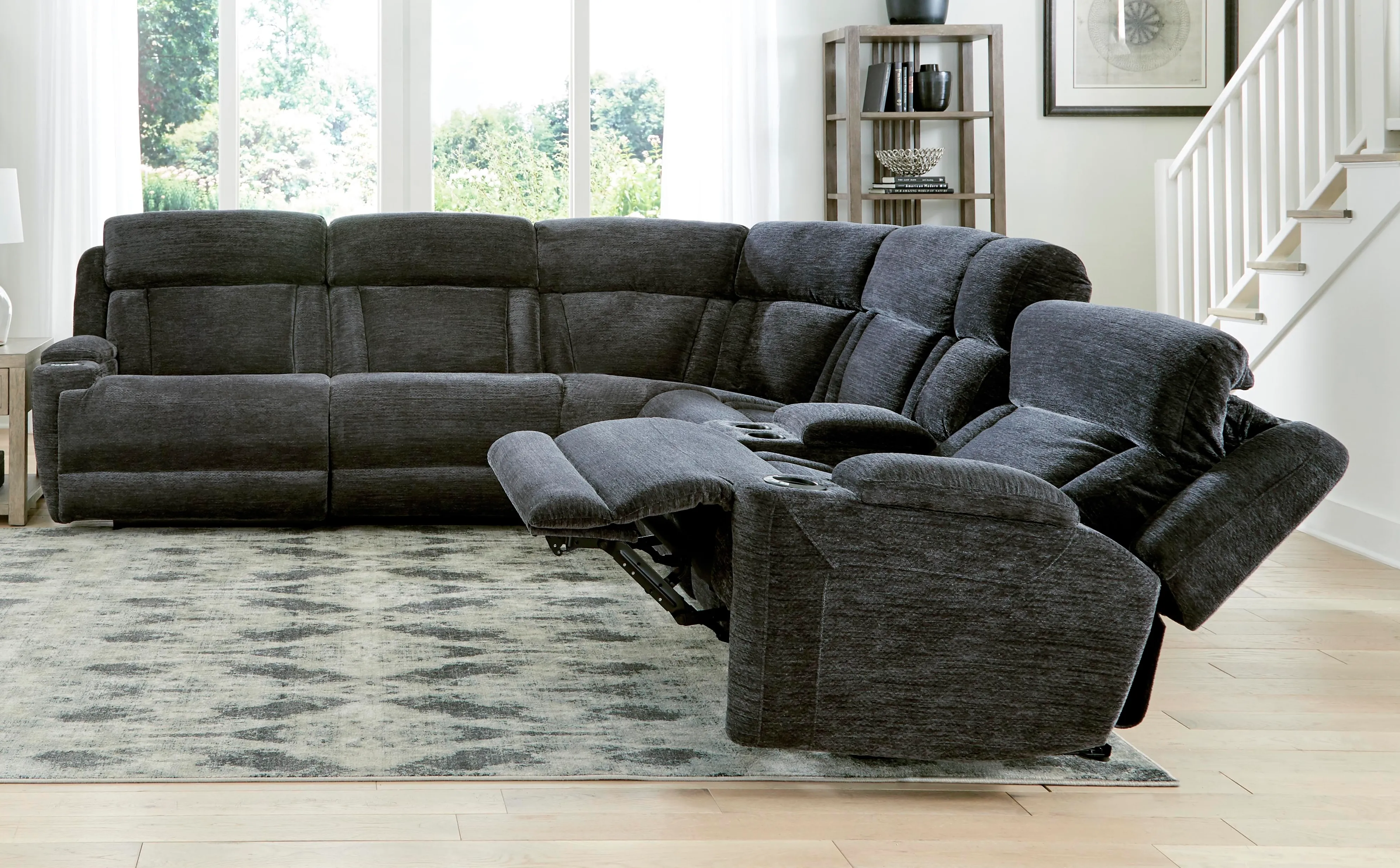 Dalton 6 Piece Power Reclining Sectional Charcoal (In Stock - Fast shipping) 7 Dalton 6 Piece Power Reclining Sectional Charcoal (In Stock - Fast shipping)