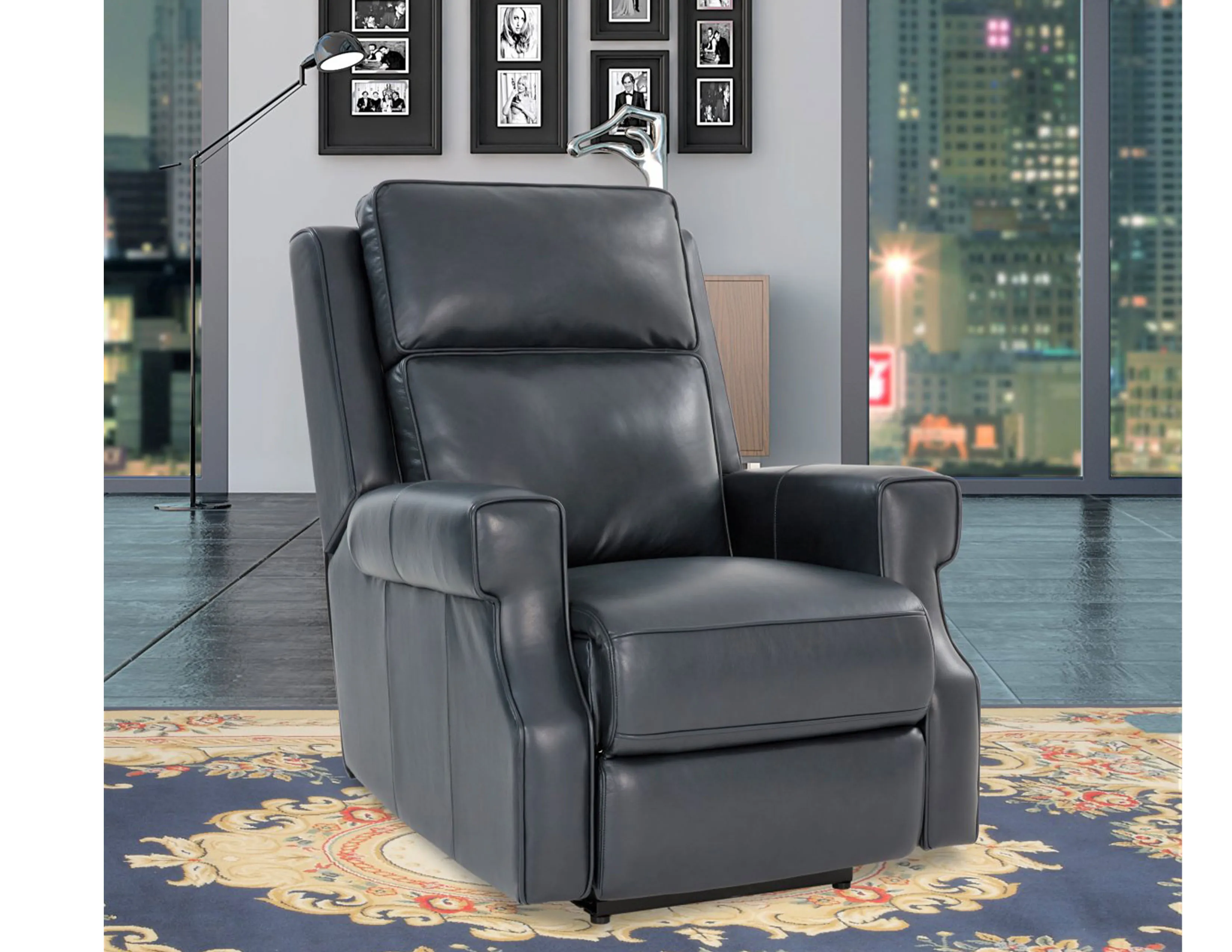 Durham Power Recliner w/Power Head Rest & Power Lumbar (Blue) In stock 10 Durham Power Recliner w/Power Head Rest & Power Lumbar (Blue) In stock