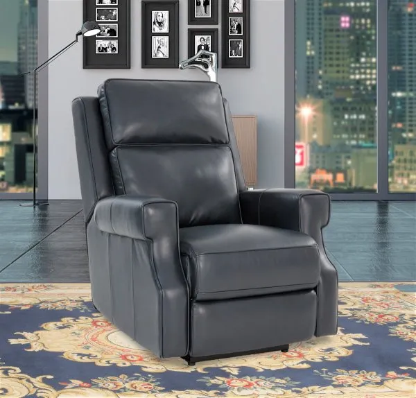 Durham Power Recliner w/Power Head Rest & Power Lumbar (Blue) In stock 22 Durham Power Recliner w/Power Head Rest & Power Lumbar (Blue) In stock