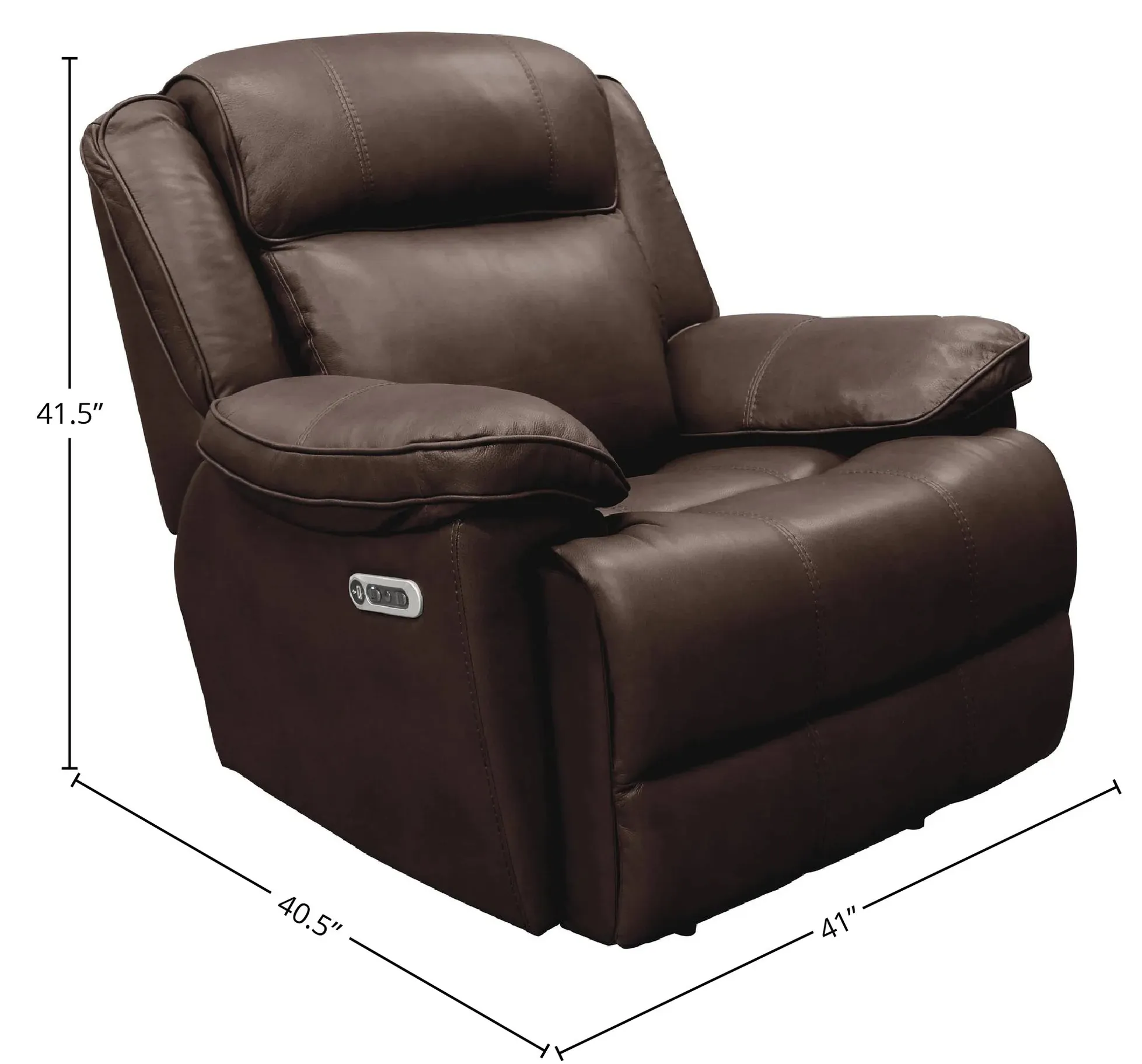Eclipse Leather Power Headrest Power Recliner Brown (In stock - Fast shipping) 2 Eclipse Leather Power Headrest Power Recliner Brown (In stock - Fast shipping)