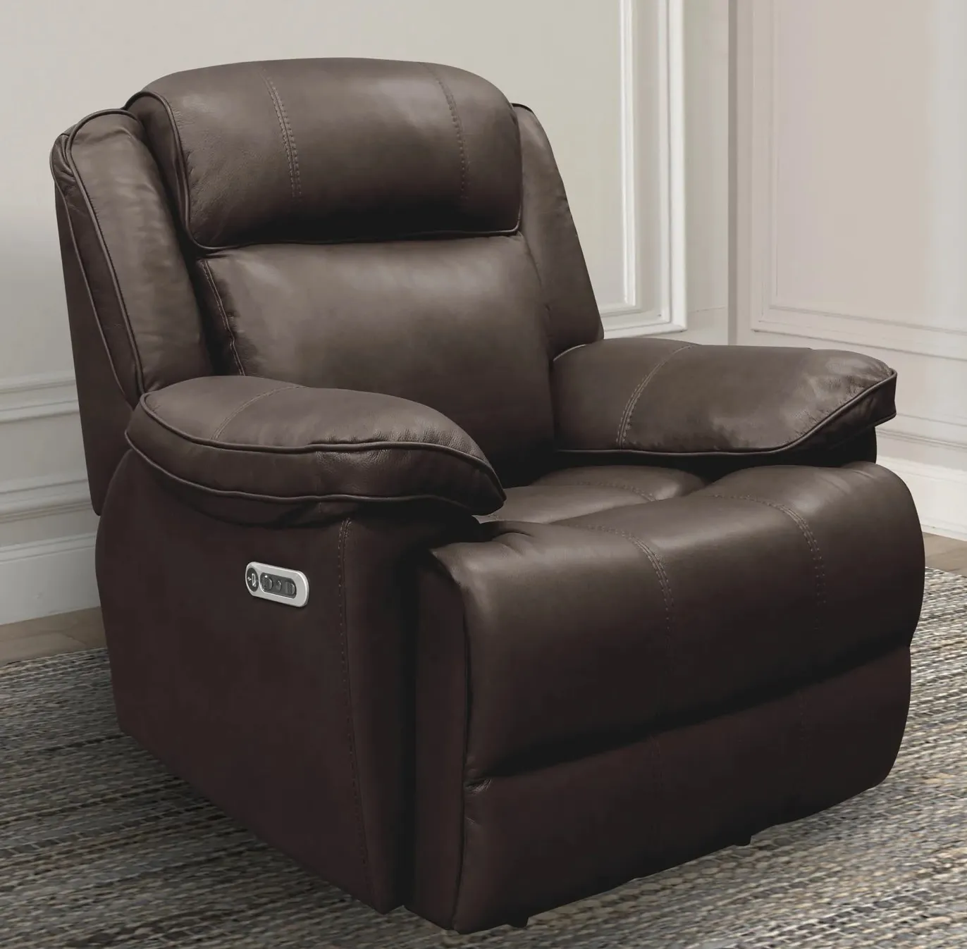Eclipse Leather Power Headrest Power Recliner Brown (In stock - Fast shipping) 3 Eclipse Leather Power Headrest Power Recliner Brown (In stock - Fast shipping)