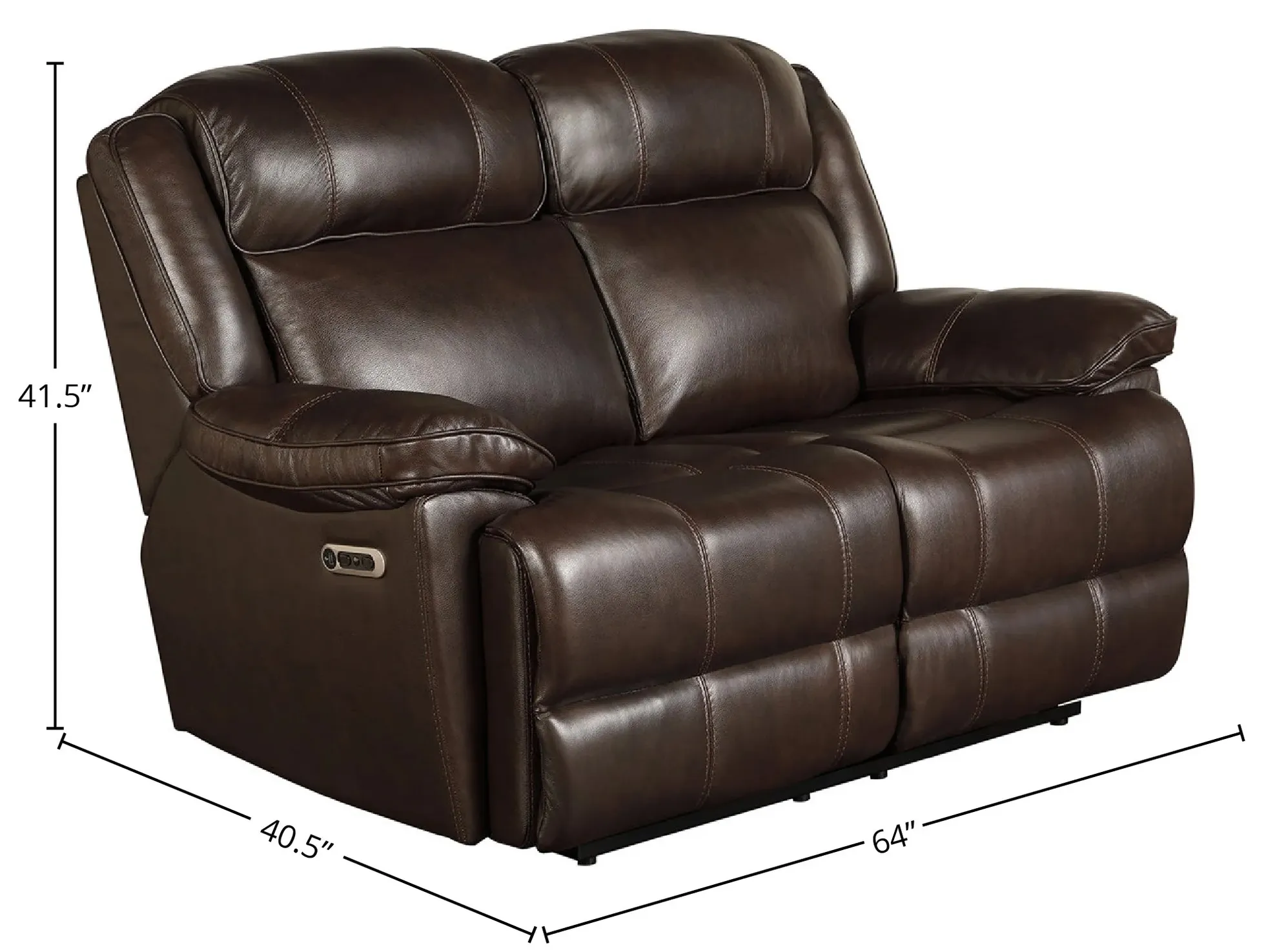 Eclipse Leather Power Headrest Power Recliner Brown (In stock - Fast shipping) 9 Eclipse Leather Power Headrest Power Recliner Brown (In stock - Fast shipping)