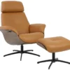 Falcon Swivel Recliner and Ottoman (5 leather colors) In stock - Fast shipping 23 Falcon Swivel Recliner and Ottoman (5 leather colors) In stock - Fast shipping