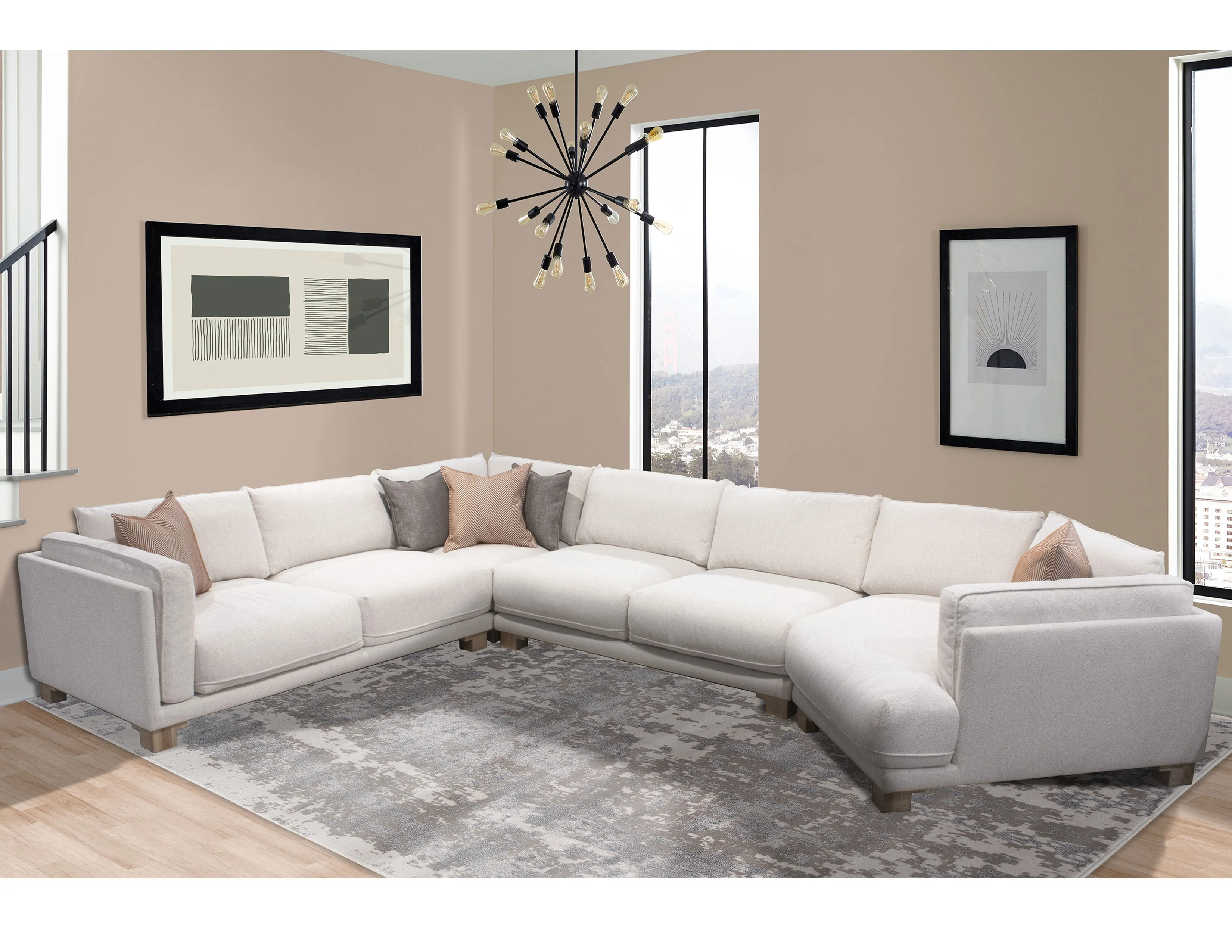 Escape Four Piece Stationary Sectional Mist (In stock - Fast shipping) 6 Escape Four Piece Stationary Sectional Mist (In stock - Fast shipping)