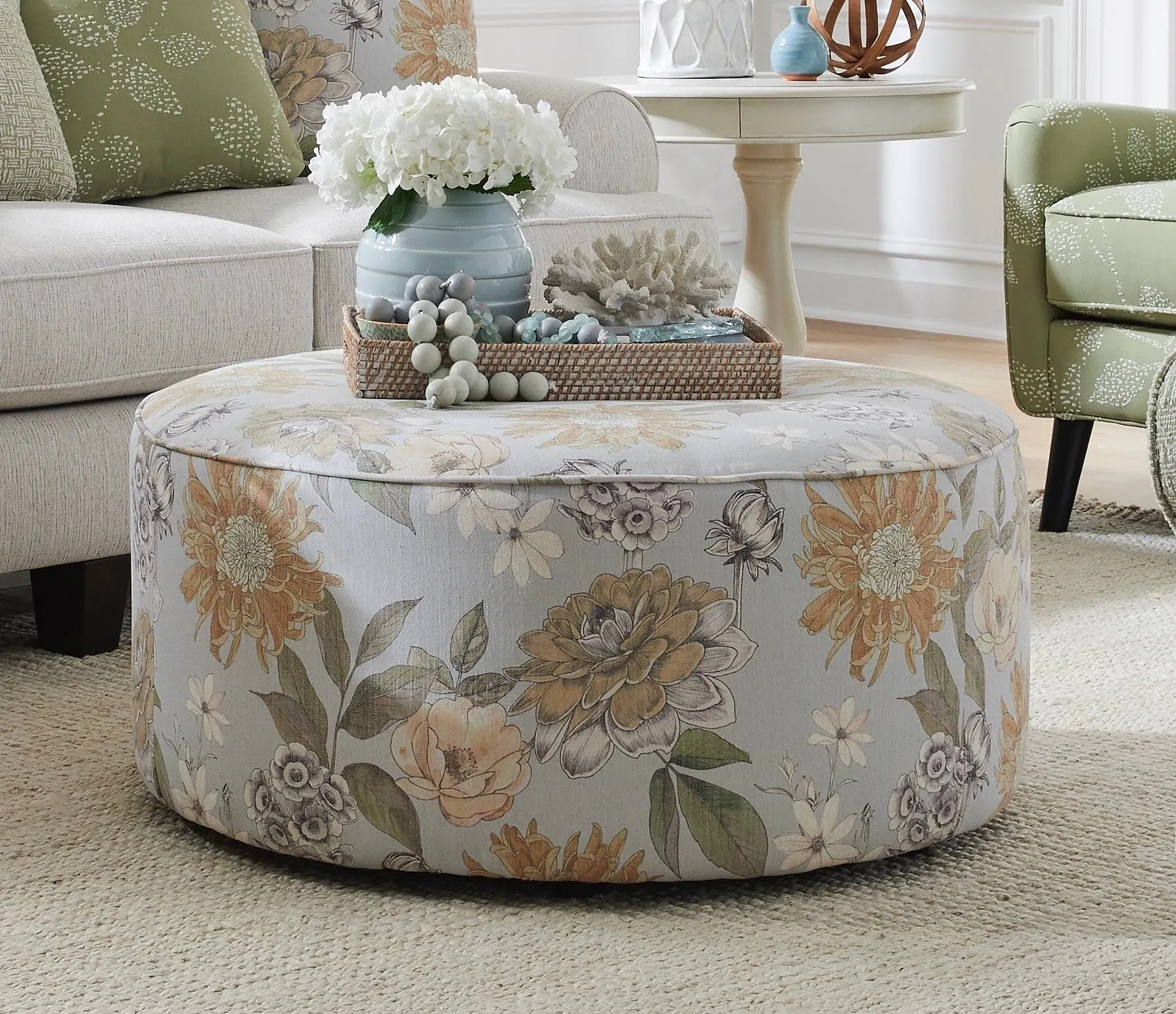 Flora 39" Powder Cocktail Ottoman 140 (In stock) 1 Flora 39" Powder Cocktail Ottoman 140 (In stock)
