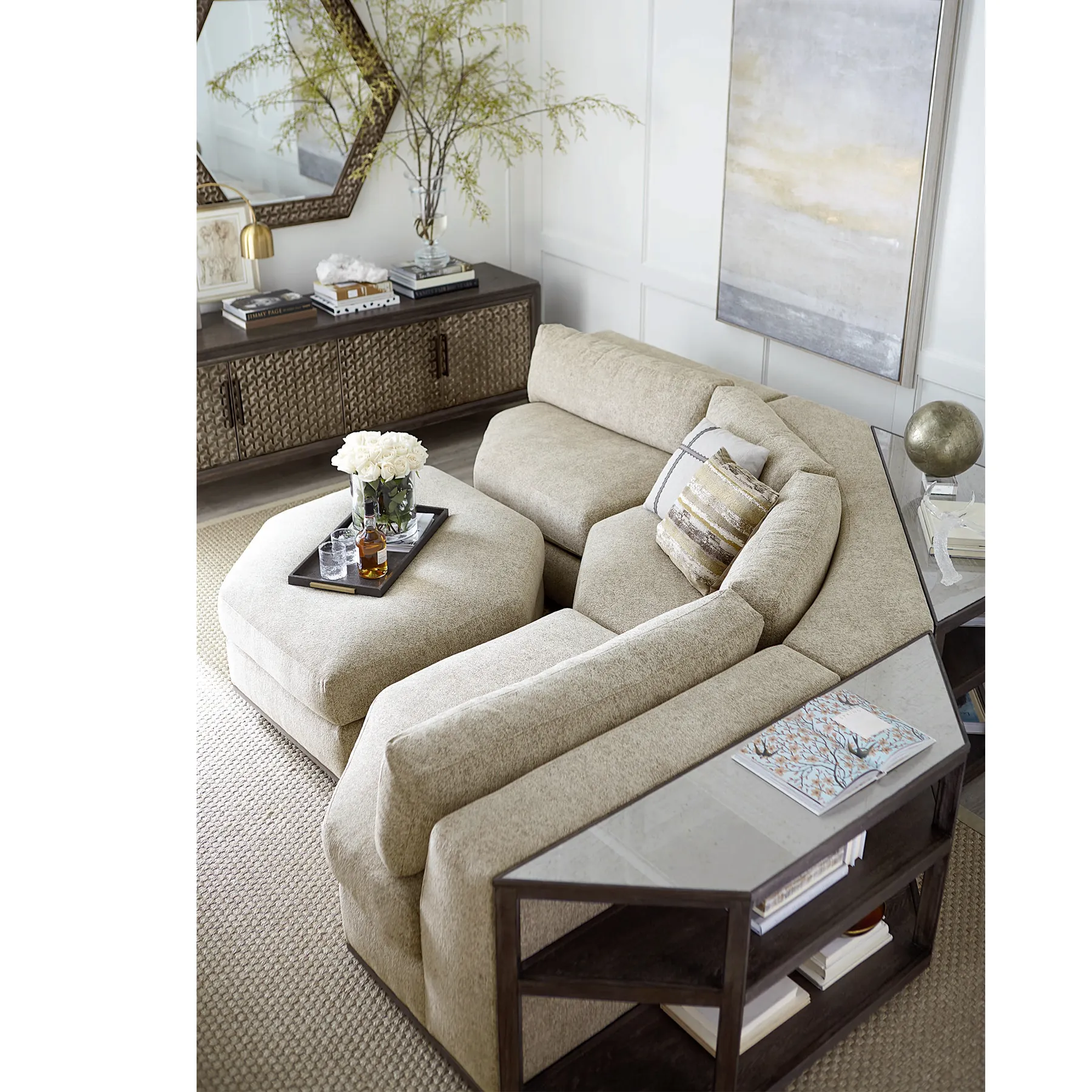 Geode Uph - Diamond 3pc Sectional 3 Geode Uph - Diamond 3pc Sectional
